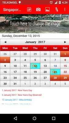 Singapore Calendar android App screenshot 0