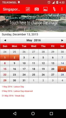 Singapore Calendar android App screenshot 1