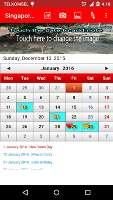 Singapore Calendar android App screenshot 4